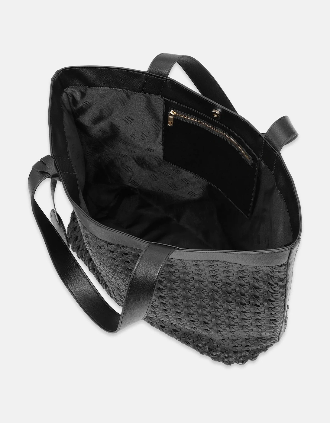 Large black rattan style bag