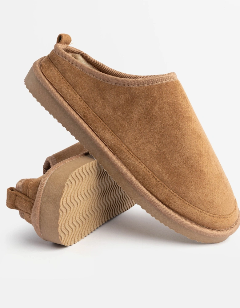 Jo & Joe KINROSS Mens Mule Slippers Chestnut