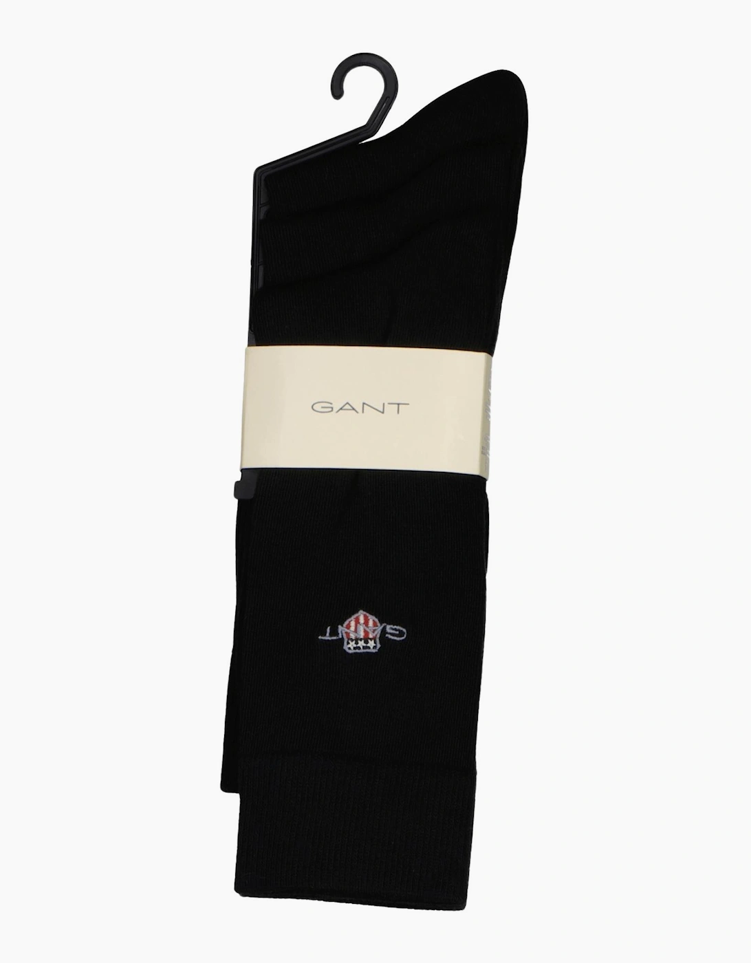 Gant Men's Black/Black/Black 3-Pack Shield Logo Socks, - : Eur Size 43-45