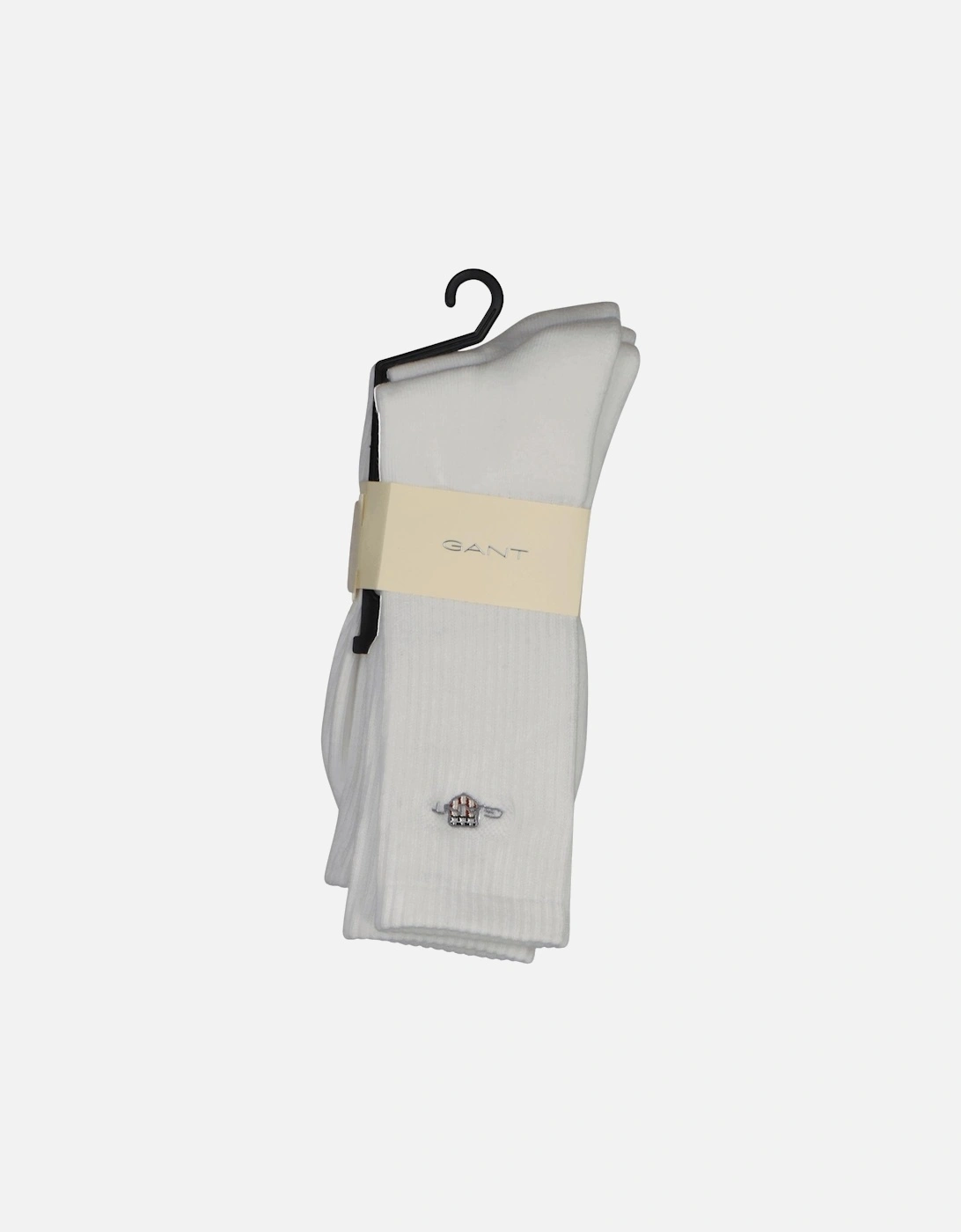 2-Pack Shield Logo Sports Socks, White