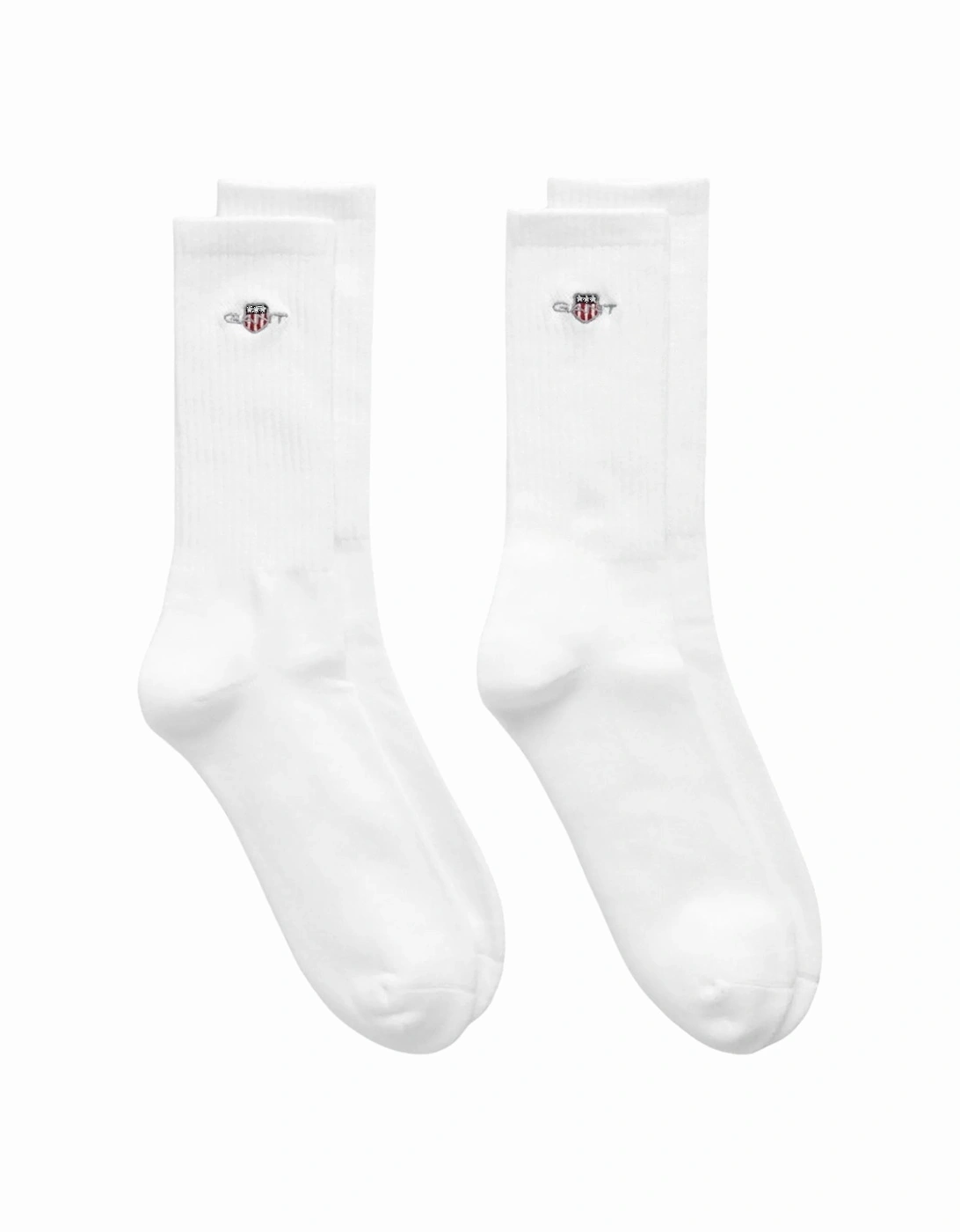 2-Pack Shield Logo Sports Socks, White, 4 of 3