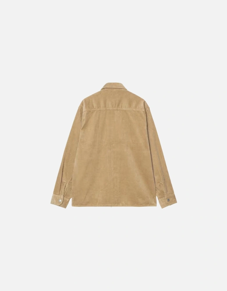 Reynold Shirt Jac Cotton Corduroy - Leather Rinsed