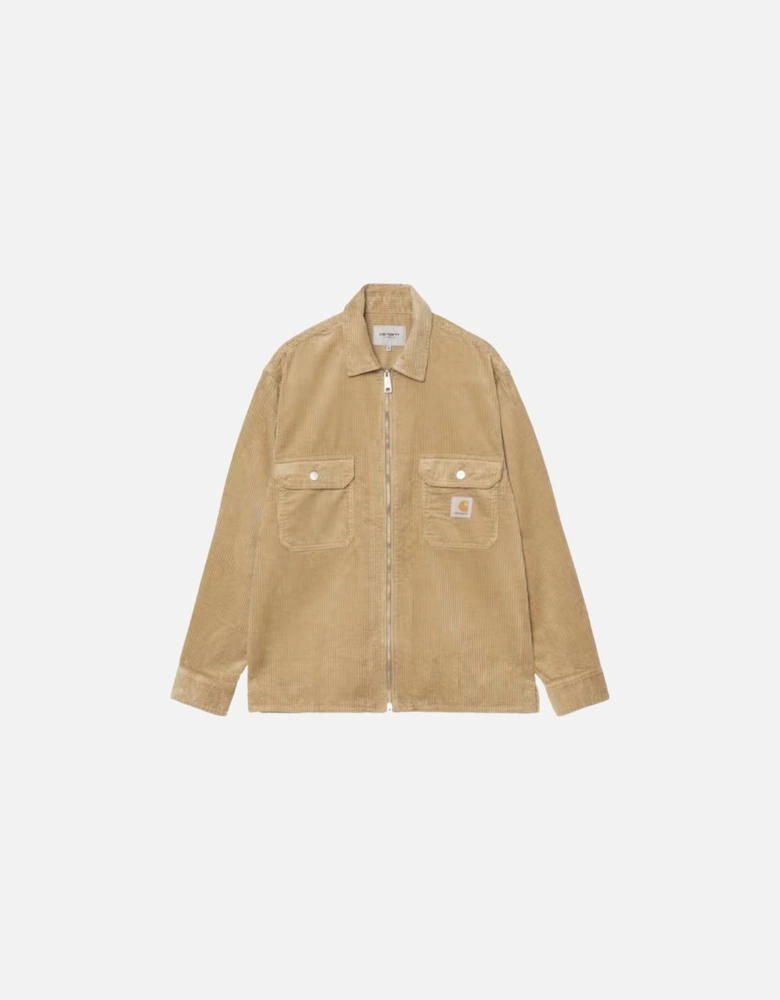 Reynold Shirt Jac Cotton Corduroy - Leather Rinsed