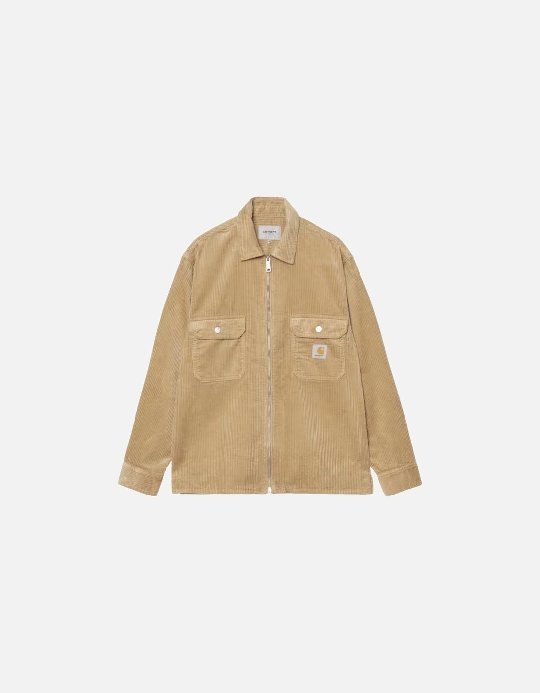 Men's Carhartt WIP Reynold Shirt Jac Cotton Corduroy - Leather Rinsed - Brown - Size: SMALL