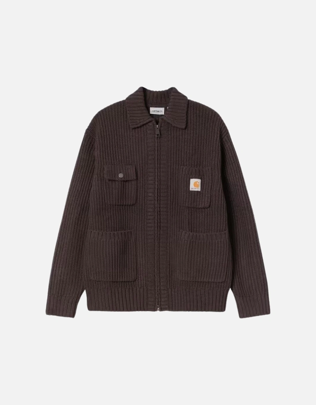 Men's Carhartt WIP Chore Knit Jacket - Palisander - Red - Size: Regular/42