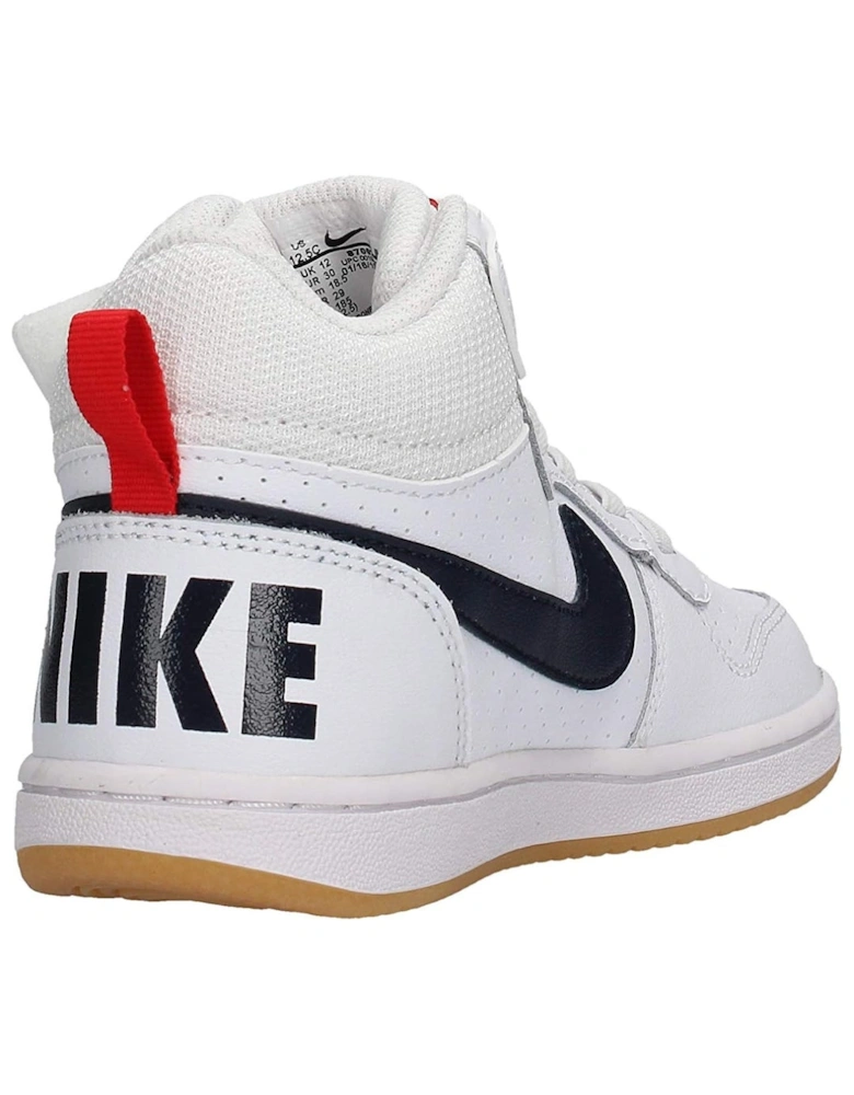 Court Borough Mid (GS) White Sneakers
