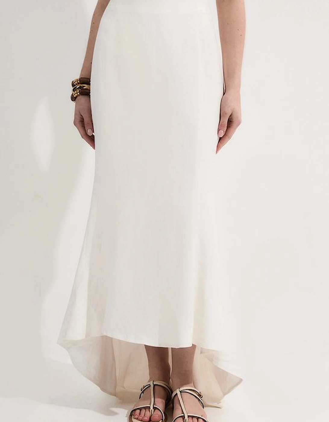 Premium Summer Linen Fishtail Maxi Skirt