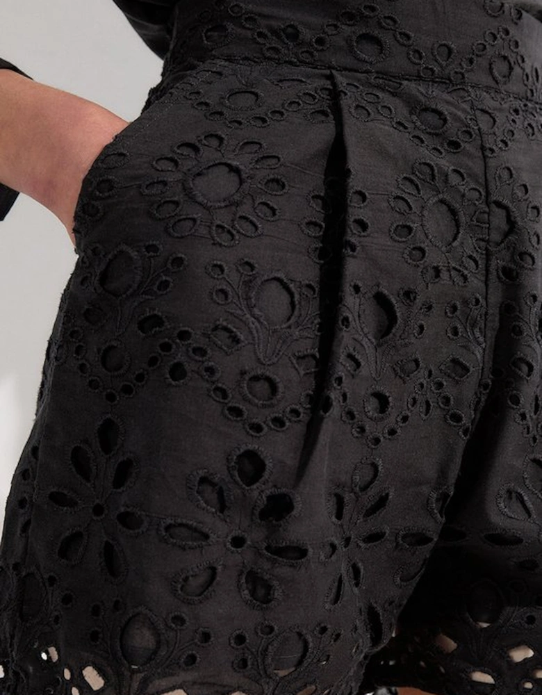 Cotton Broderie Woven Short