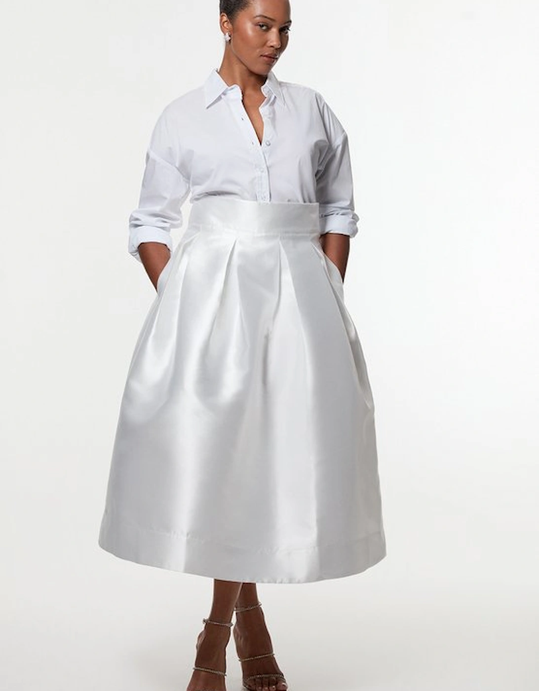 Plus Size Twill Prom Maxi Skirt, 5 of 4