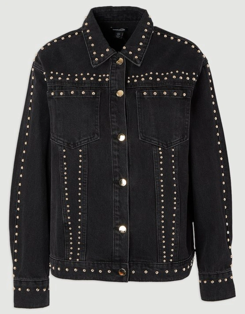 Denim Studded Jacket