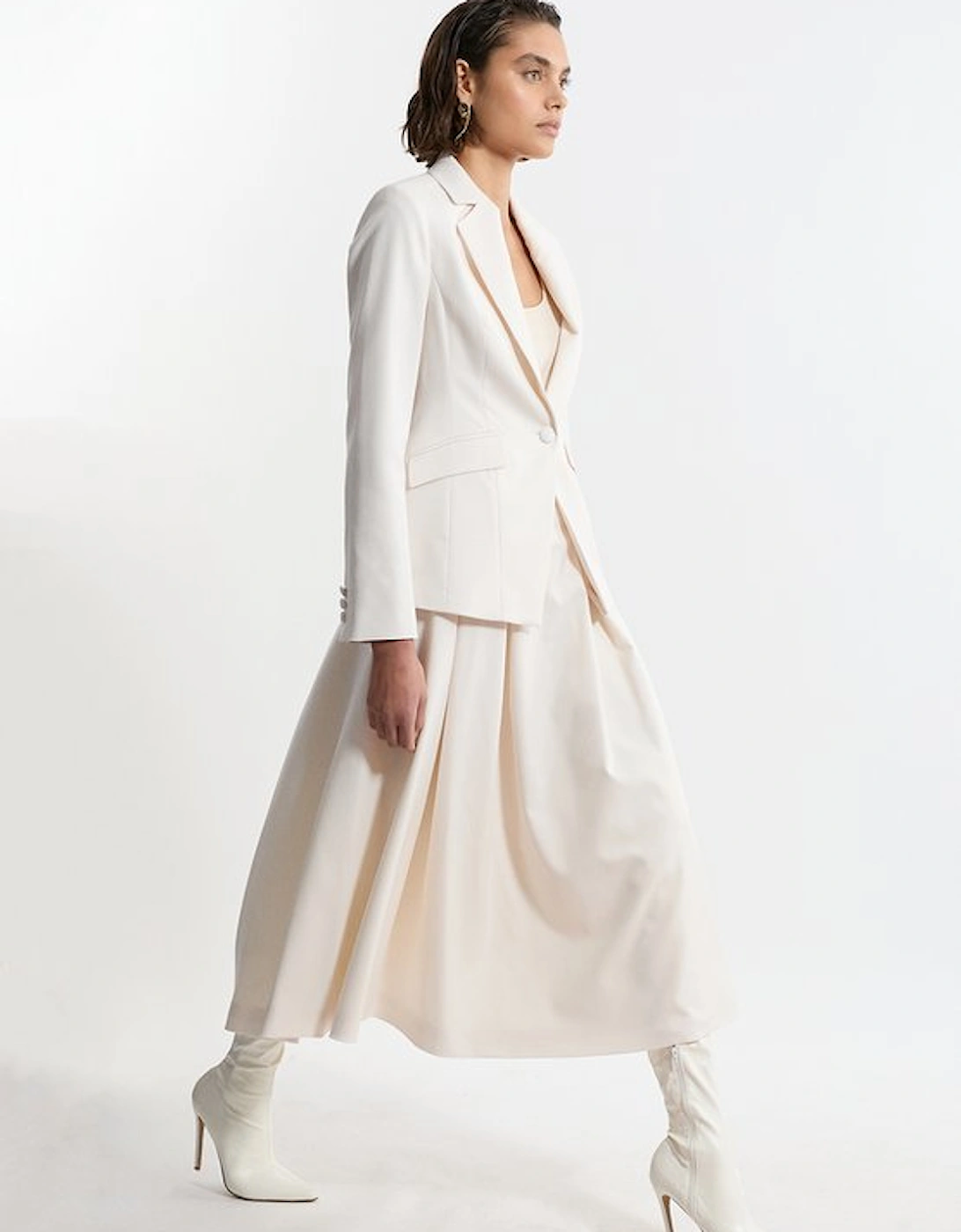 Tailored Twill Full Midi Skirt, 5 of 4