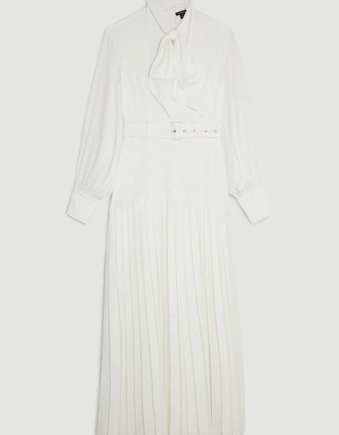 Jersey Ponte Georgette Mix Midi Dress