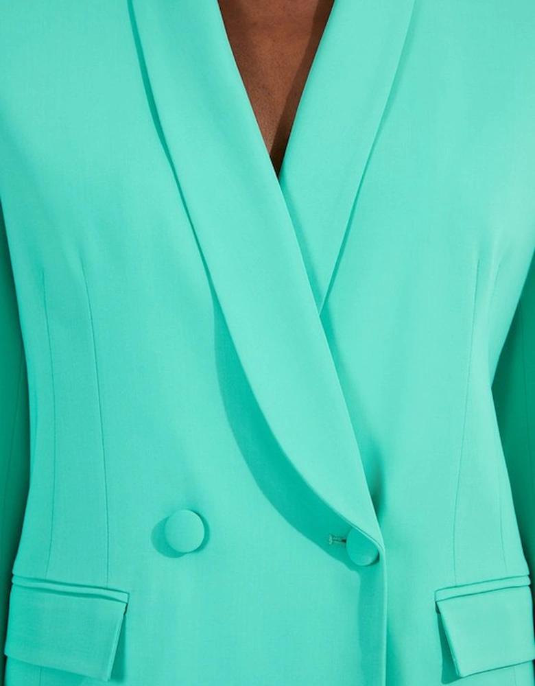 Polished Tailored Double Breasted cinch Detail Blazer Mini Dress