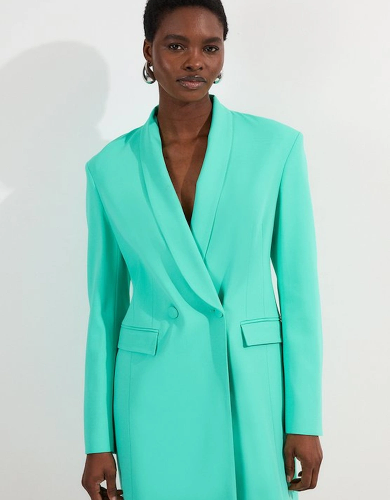 Polished Tailored Double Breasted cinch Detail Blazer Mini Dress