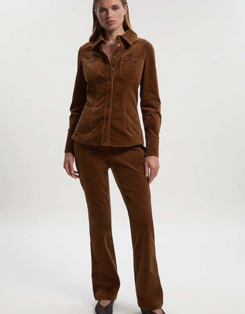 Stretch Cord Tailored Shirt