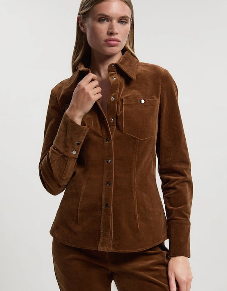Stretch Cord Tailored Shirt