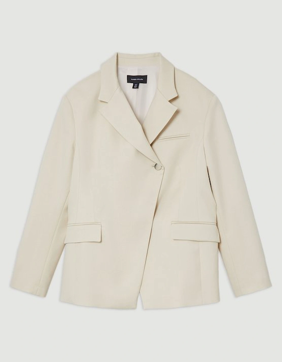 Plus Size Soft Structured Asymmetric Tailored Single Breasted Blazer