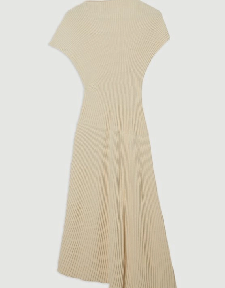 Stitch Detail Knit Midi Dress