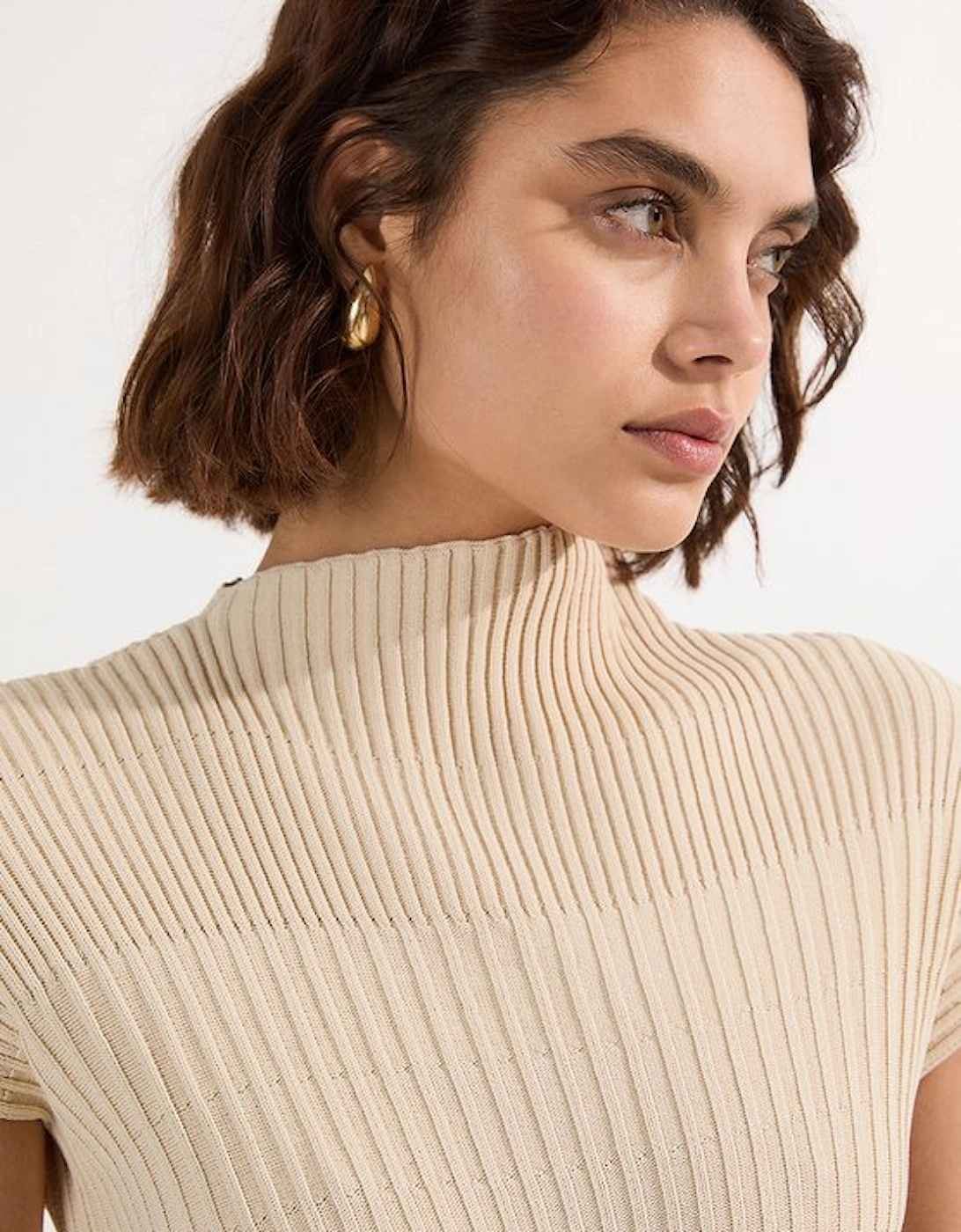 Stitch Detail Knit Midi Dress
