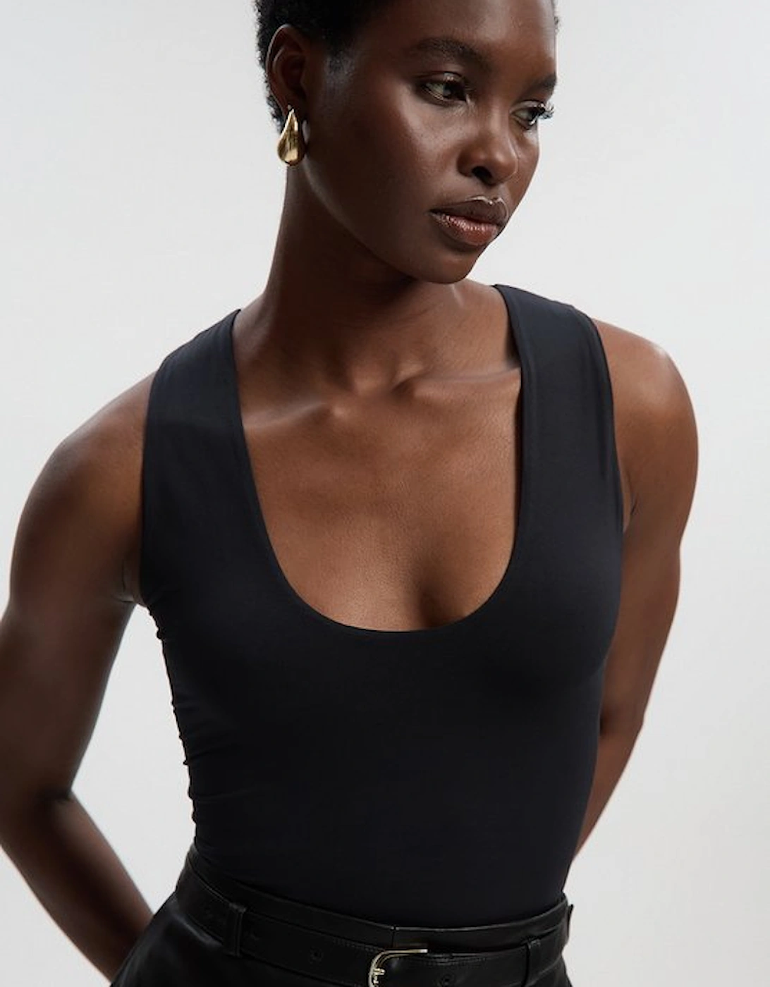 Halter Neck Contour Jersey Bodysuit, 5 of 4