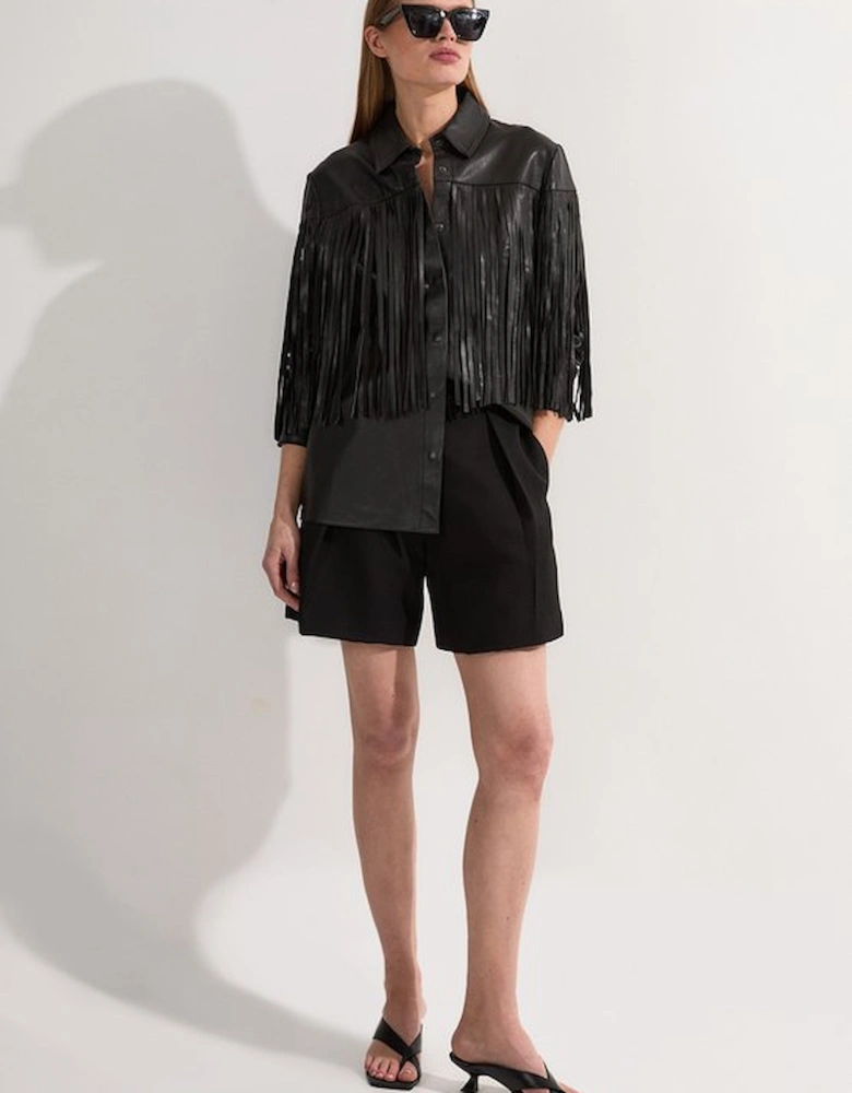Viscose Linen Tailored Walking Short