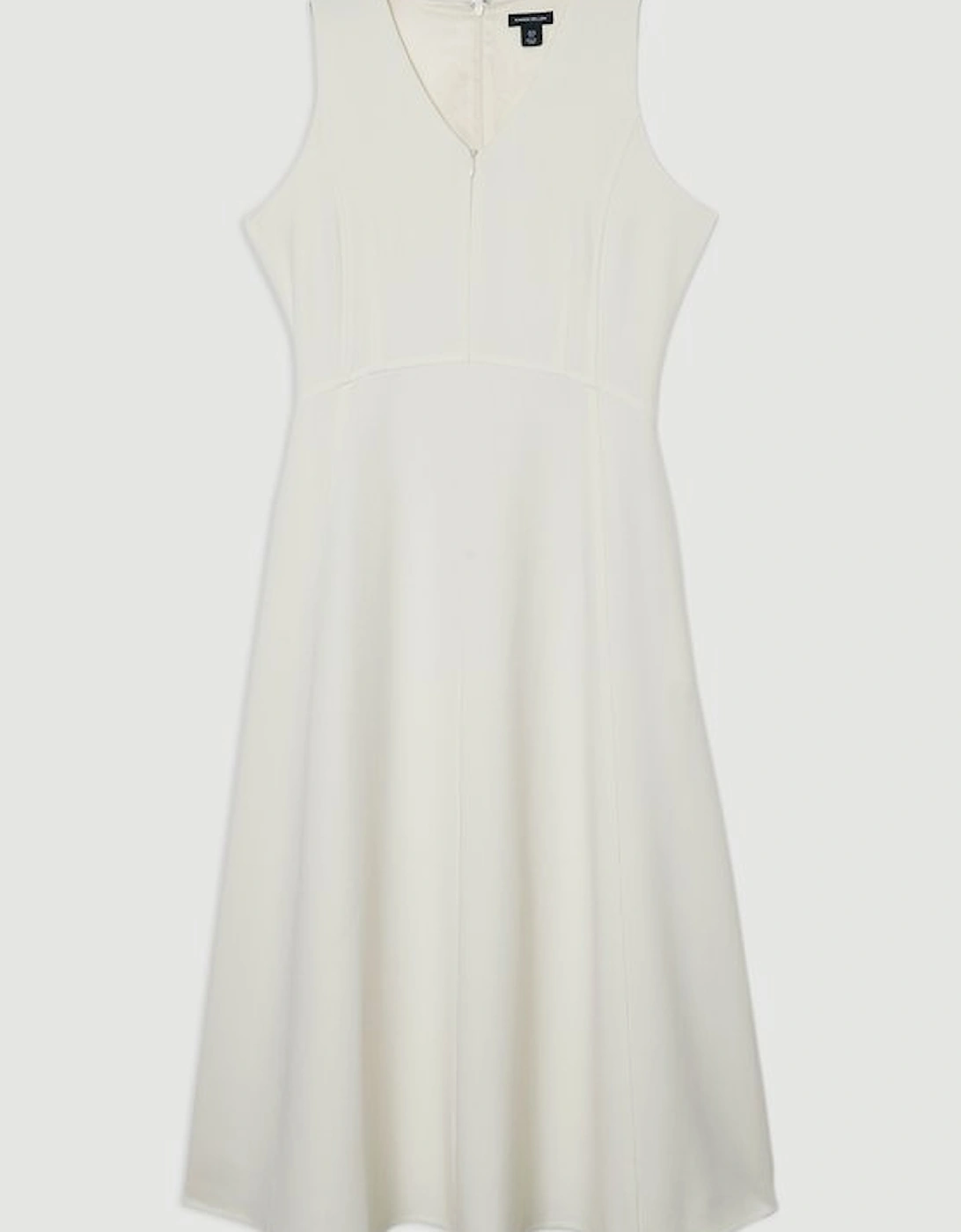 Compact Essential Tailored Sleeveless Midi Dress