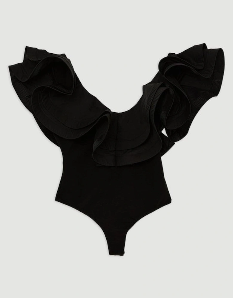 Cotton Ruffle Detail Bodysuit