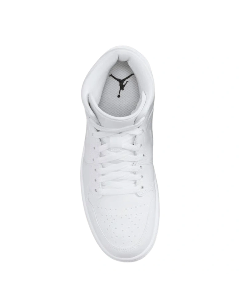 Air Jordan Mid 1 White Sneakers