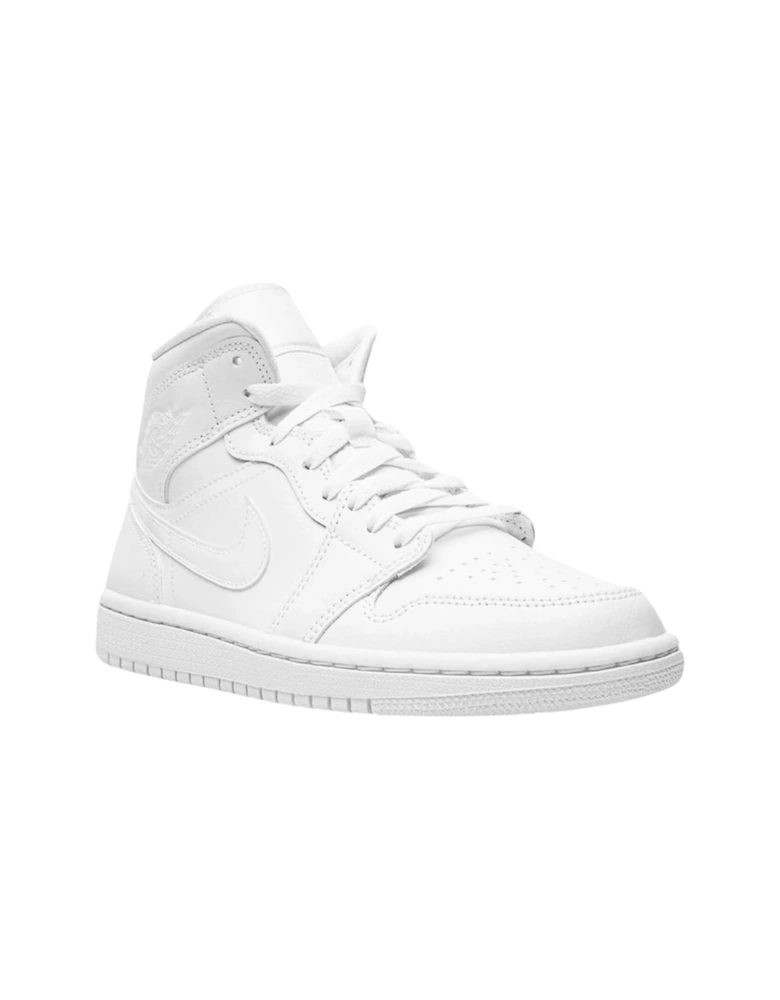 Air Jordan Mid 1 White Sneakers