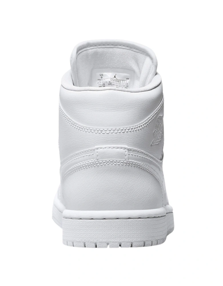 Air Jordan Mid 1 White Sneakers