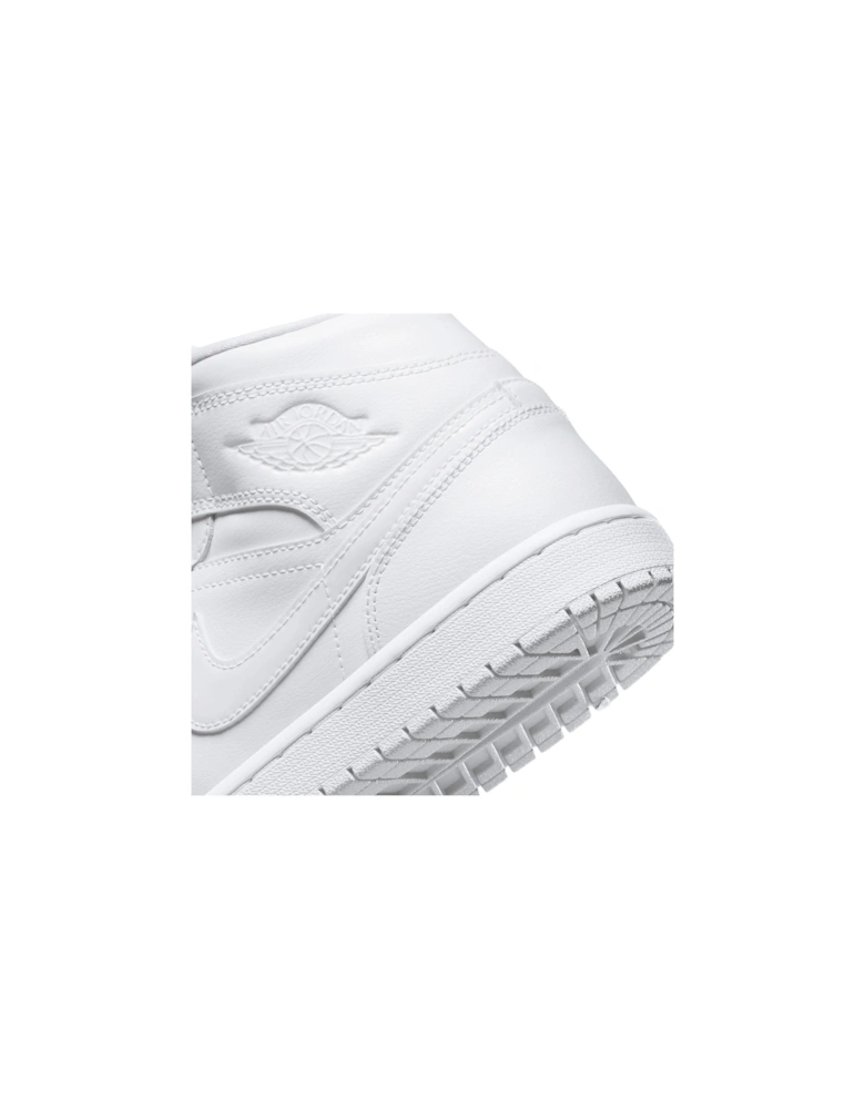 Air Jordan Mid 1 White Sneakers