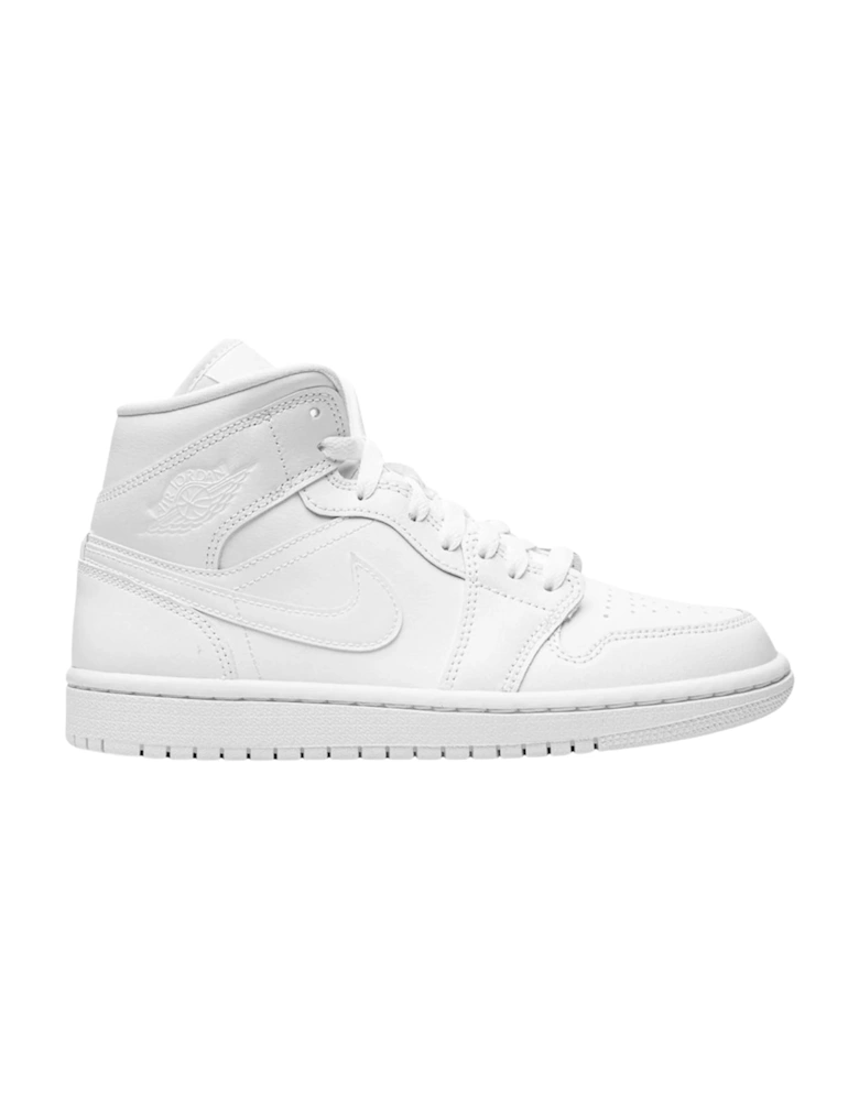 Air Jordan Mid 1 White Sneakers