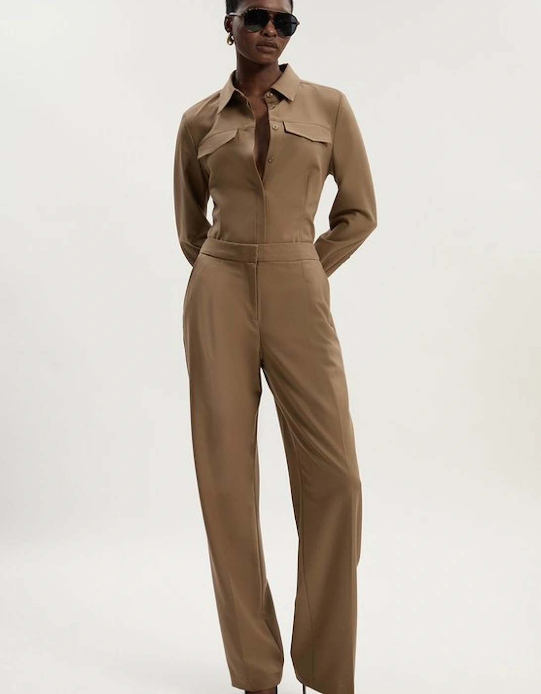 Viscose Blend Tailored Tapered Leg Trouser, 5 of 4