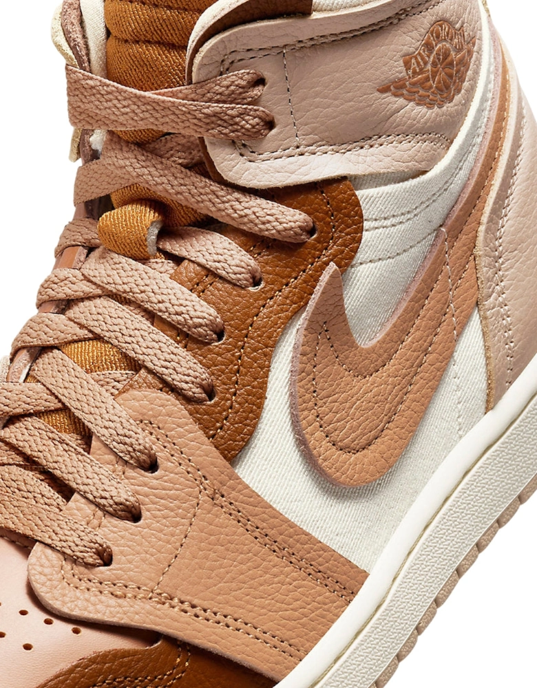 Air Jordan 1 Mm High Brown Sneakers