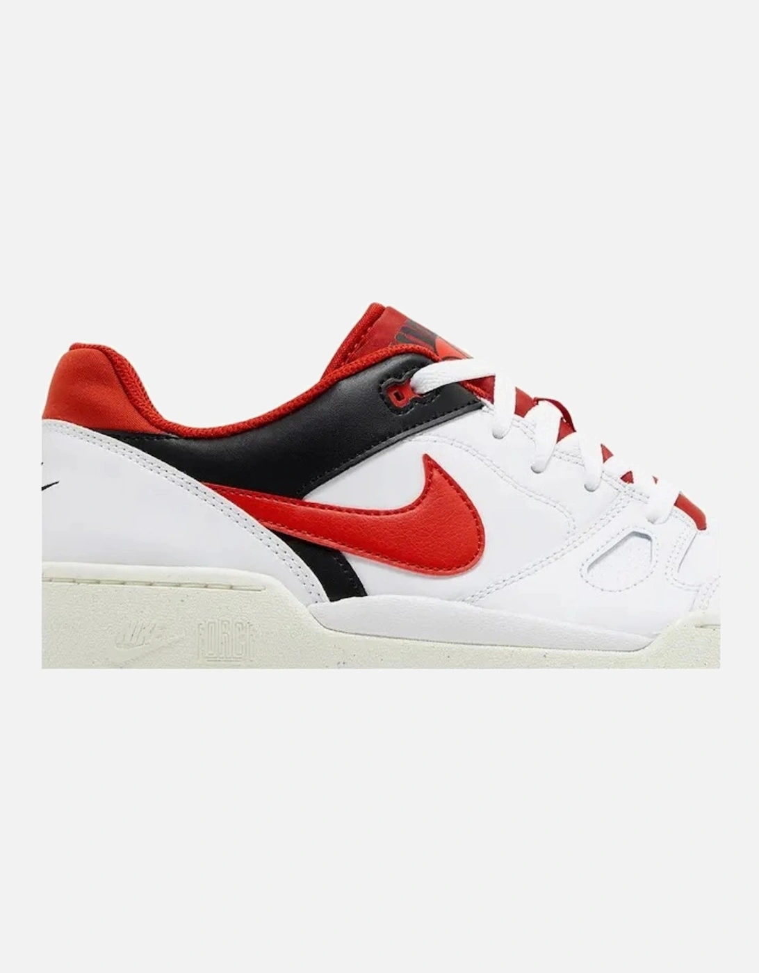 Full Force Lo Red Detail White Sneakers