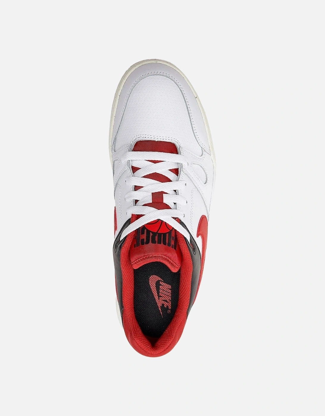 Full Force Lo Red Detail White Sneakers