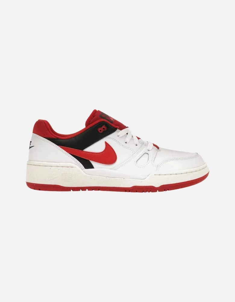 Full Force Lo Red Detail White Sneakers