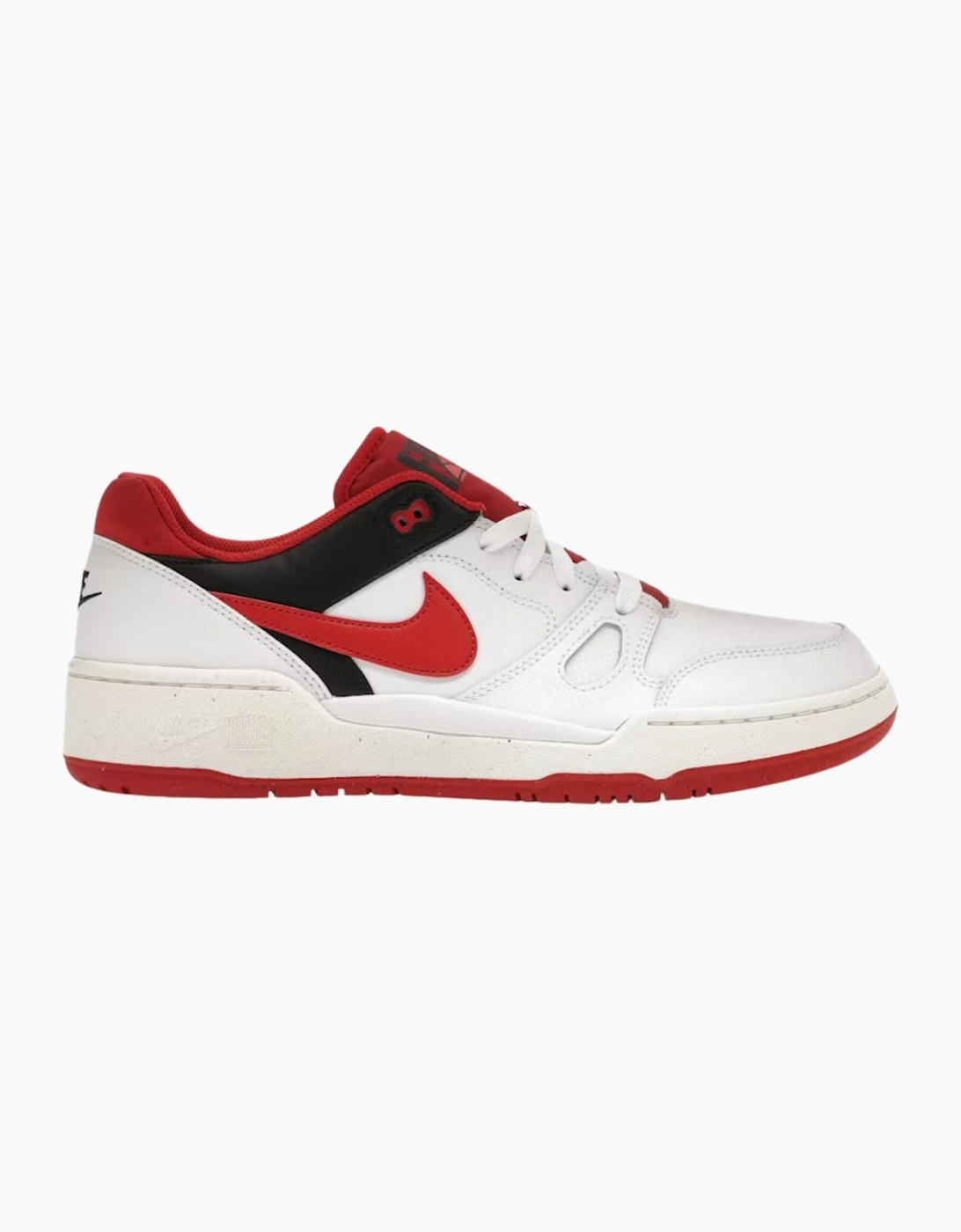 Men's Nike Full Force Lo Red Detail White Sneakers - Size: 10