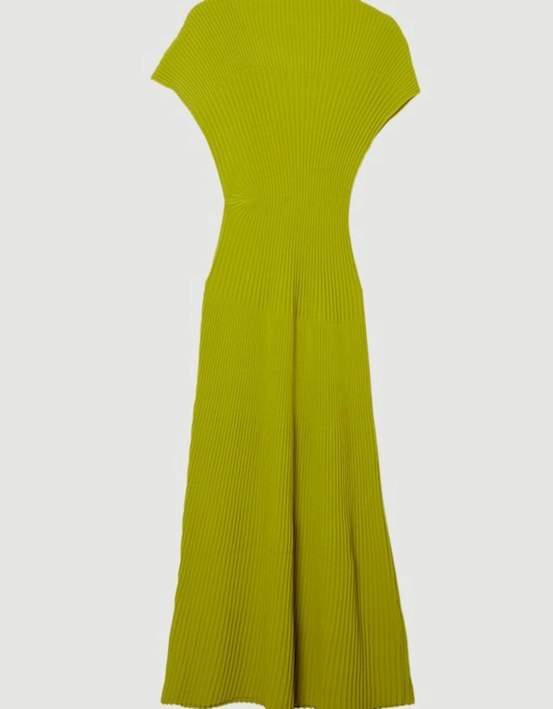 Stitch Detail Knit Midi Dress