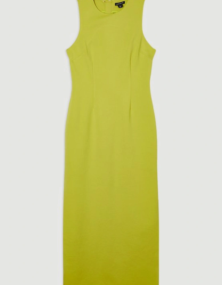 Ponte Crew Neck Maxi Dress