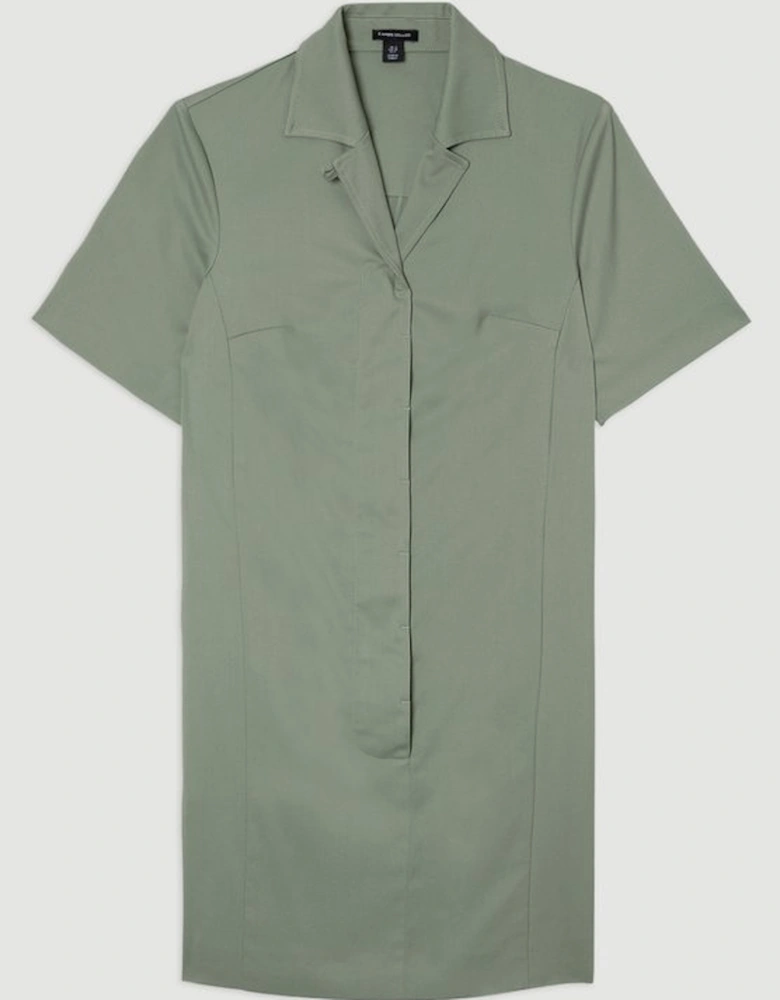 Soft Structured Tailored Shirt Mini Dress