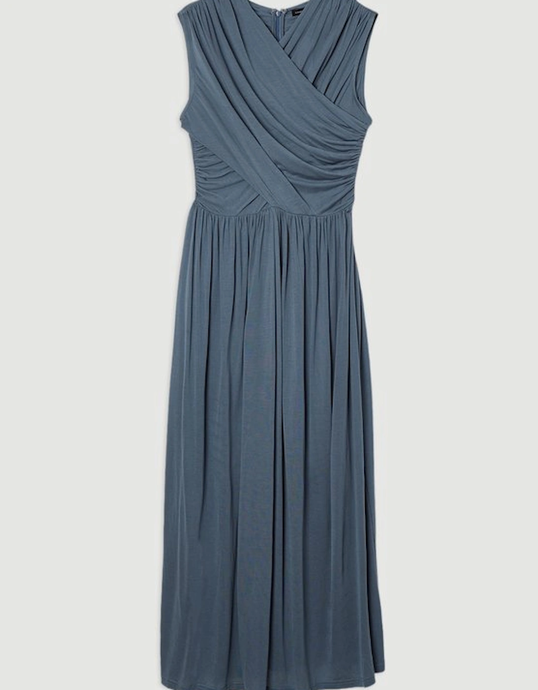 Premium Tencel Jersey Wrap Detail Midi Dress