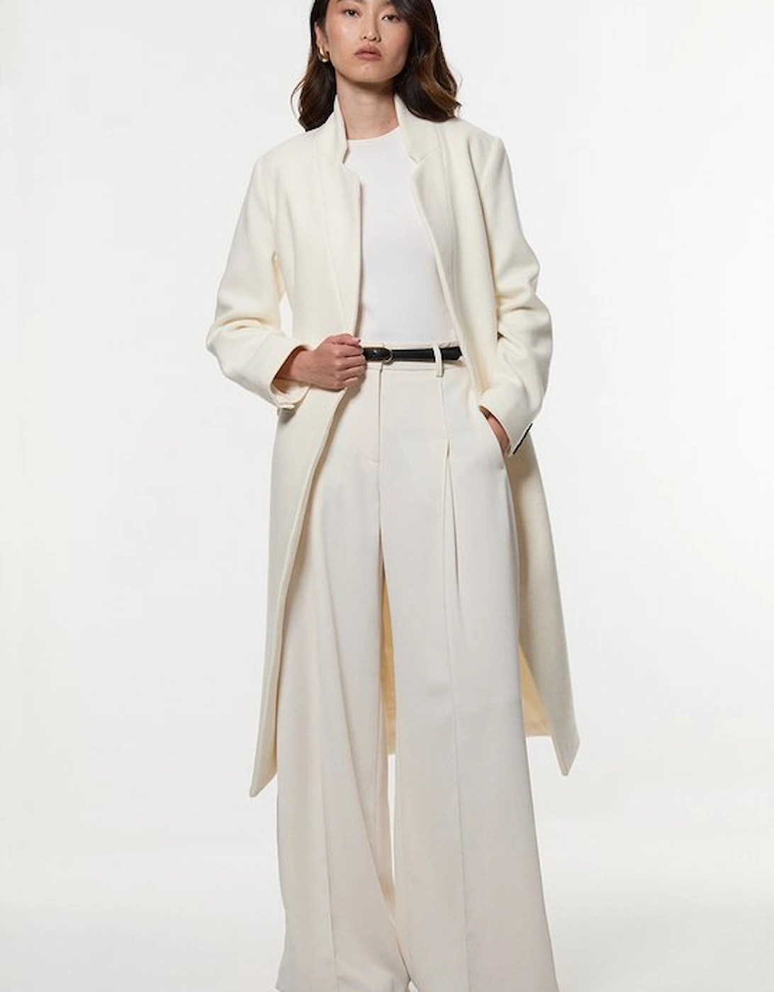 Wool Investment Notch Neck Tailored Midi Coat, 5 of 4