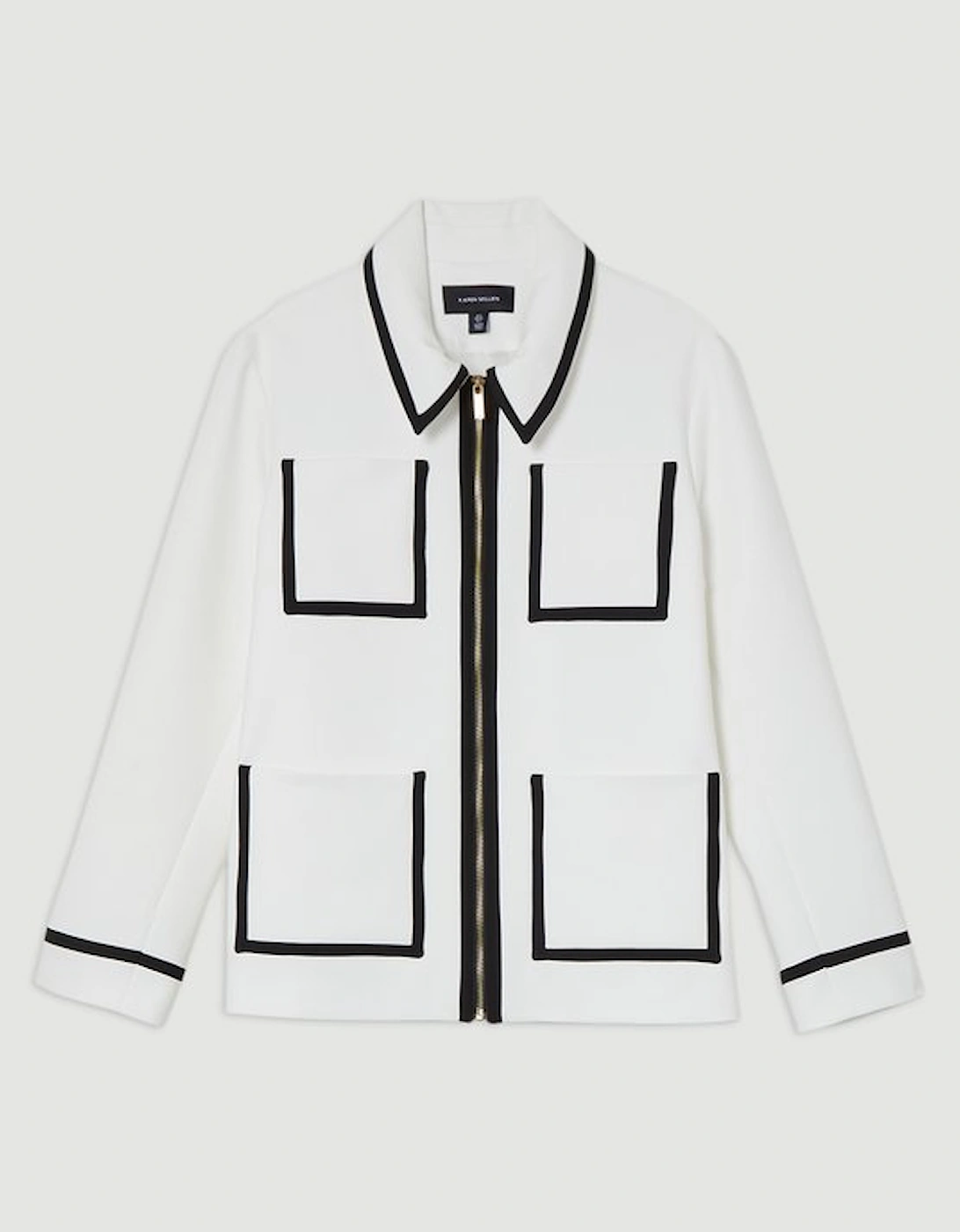 Compact Stretch Tipped Pocketed Tailored Jacket