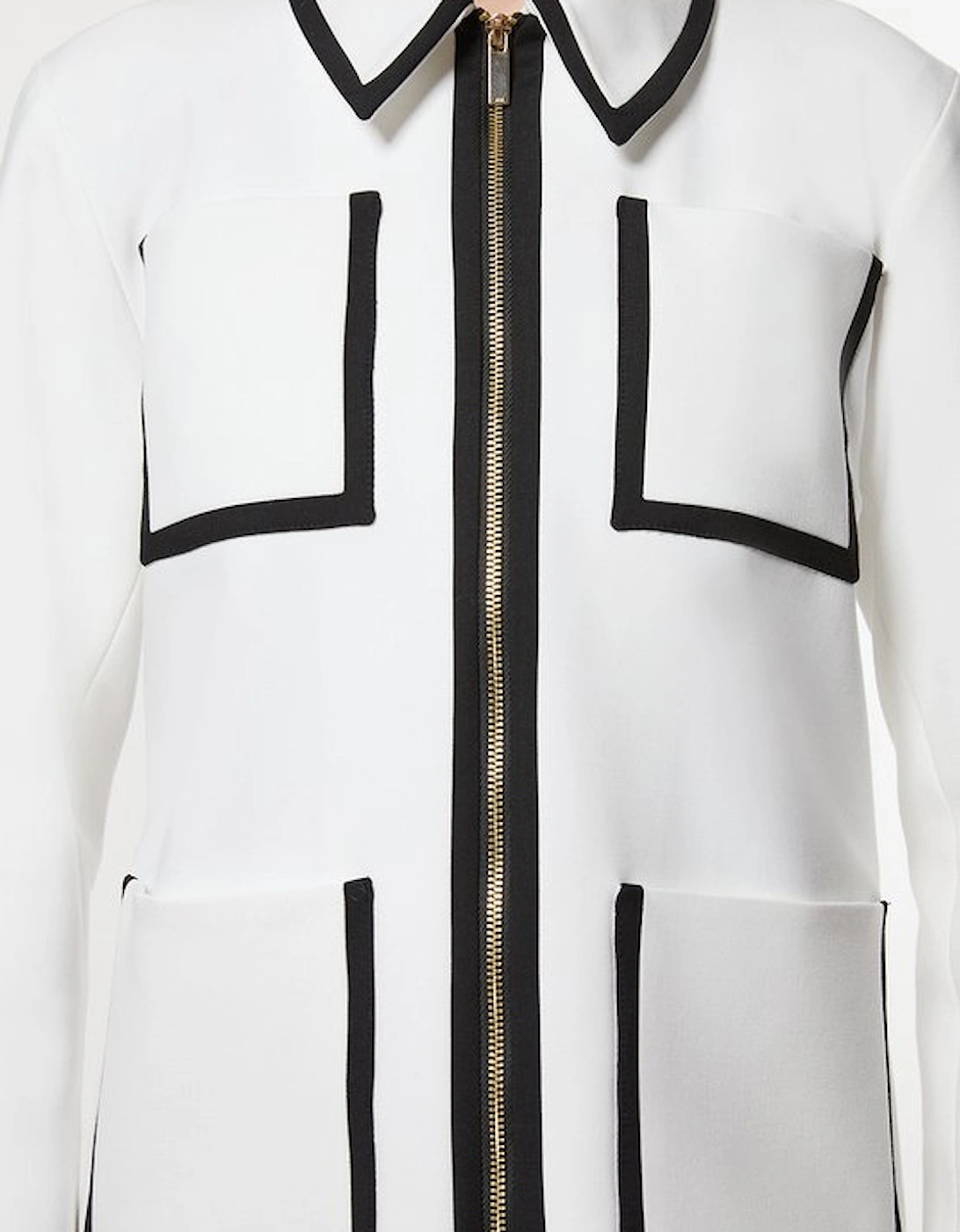 Compact Stretch Tipped Pocketed Tailored Jacket