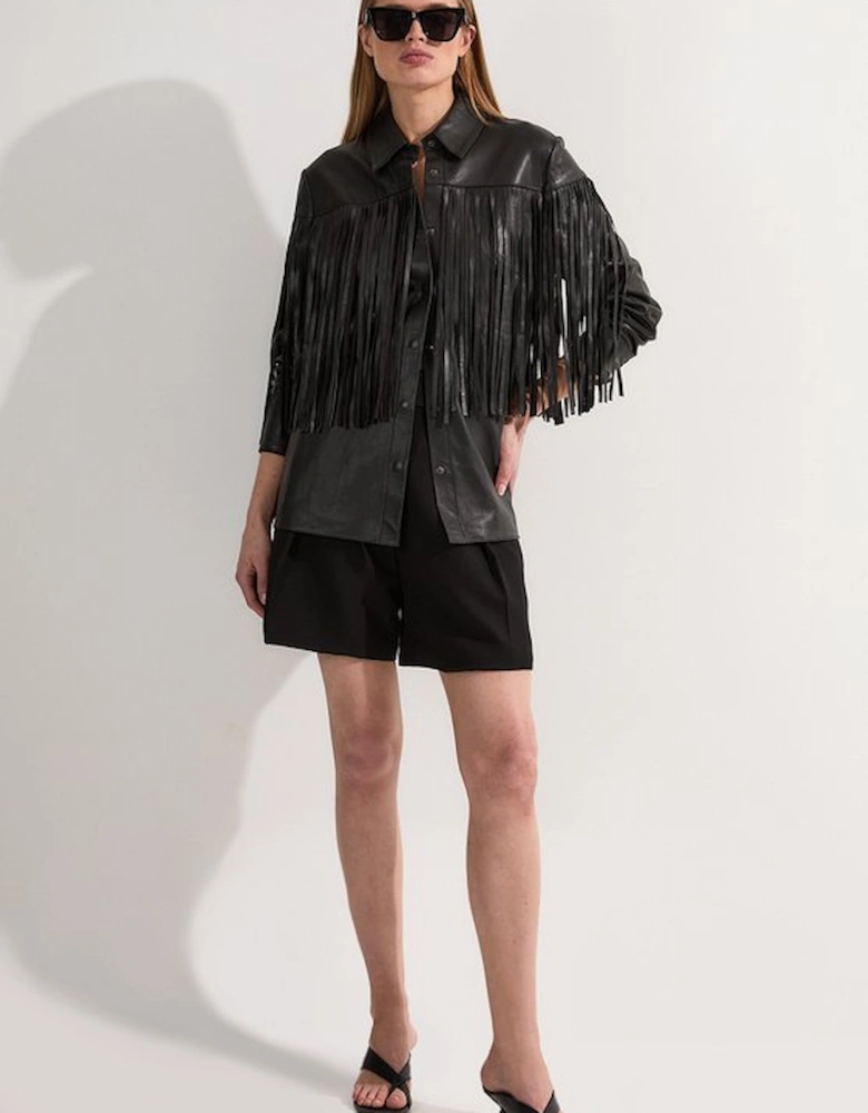 Leather Tassel Jacket