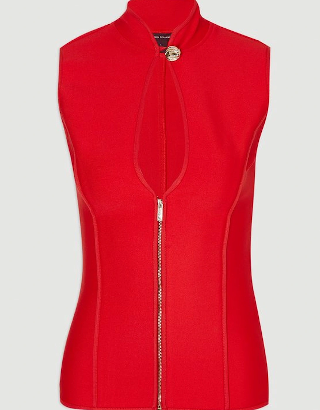 Plus Size Figure Form Bandage Sleeveless Knit Top