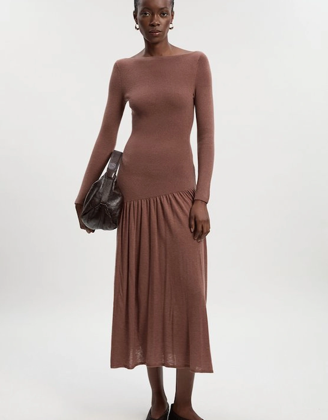 Wool Blend Sheer Knitted Skirt Dress, 5 of 4
