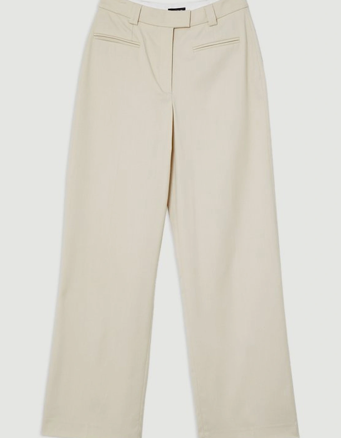 Soft Structured Tailored Wide Leg Trousers