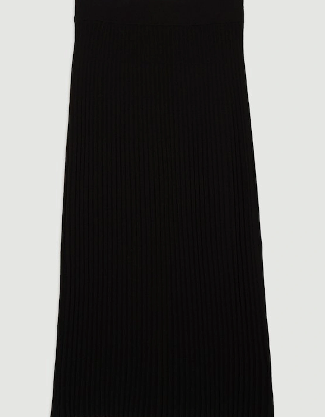 Pleated Rib Knitted Skirt